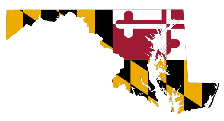 map of the state of maryland